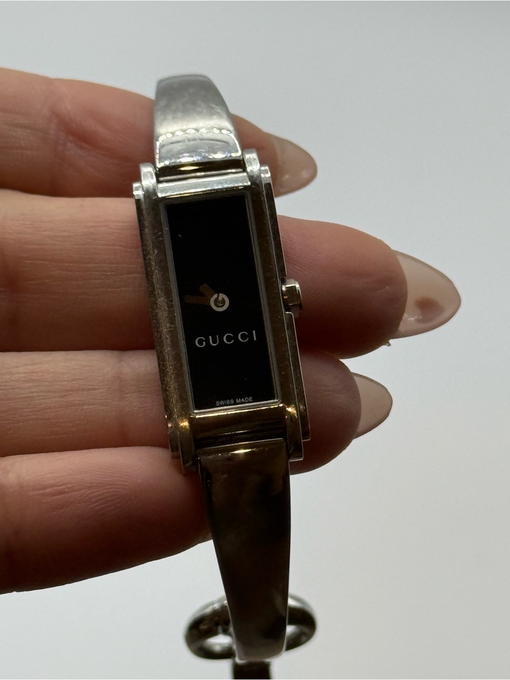 Gucci Silver Bangle Watch